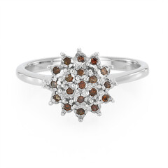 Anello placcato in platino con Diamante Fancy