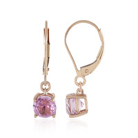 Orecchini in oro con Kunzite