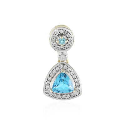 Ciondolo in oro con Topazio Blu Svizzero (Adela Gold)