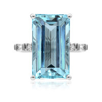 Anello in oro con Acquamarina Brasiliana AAA (AMAYANI)