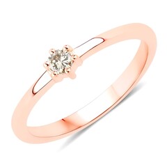 Anello in argento con Diamante Cioccolato I3