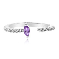 Anello in argento con Zaffiro Ceylon Porpora (non riscaldato)