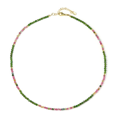 Collana in argento con Diopside Russo
