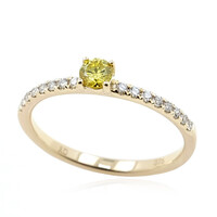 Anello in oro con Diamante Giallo SI2