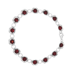 Bracciale in argento con Ambra Rossa Colombiana