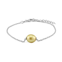 Bracciale in argento con Perla Dorata dei Mari del Sud Kabira (TPC)