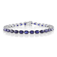 Bracciale in argento con Zaffiro Blu del Madagascar