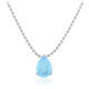 Collana in argento con Quarzo blu pastello