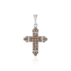 Ciondolo in argento con Zircone Cognac