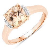 Anello in oro con Morganite AAA