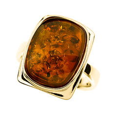 Anello in argento con Ambra Baltica