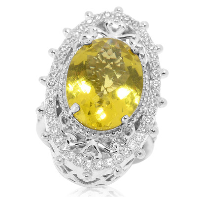 Anello in argento con Quarzo Ouro Verde (Dallas Prince Designs)