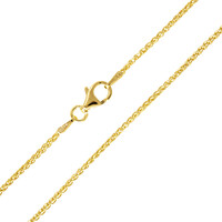 Catenina a treccia in argento placcato oro giallo - 45 cm - 3,3 g