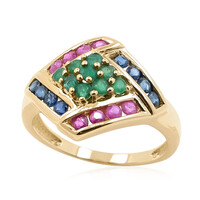 Anello in oro con Smeraldo Brasiliano