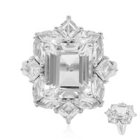 Anello in argento con Topazio Bianco