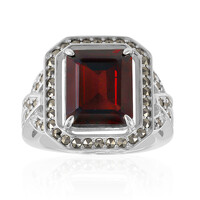 Anello in argento con Granato Mozambico (Annette classic)