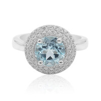 Anello in argento con Topazio Blu Cielo