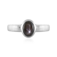 Anello in argento con Zaffiro Stellato Nero
