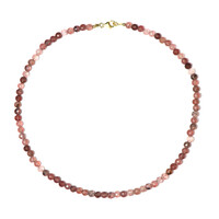 Collana in argento con Quarzo Fragola