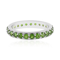Anello in argento con Diopside Russo
