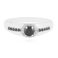 Anello in argento con Diamante Nero