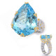 Anello in argento con Topazio Blu Cielo (Gems en Vogue)