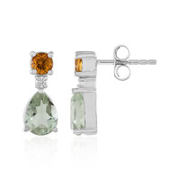 Orecchini in argento con Ametista Verde