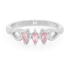 Anello da uomo in argento con Zaffiro Ceylon Rosa