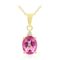 Collana in argento con Topazio Rosa