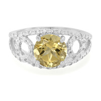 Anello in argento con Quarzo Champagne