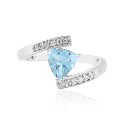 Anello in argento con Topazio Blu Cielo