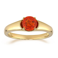 Anello in oro con Opale di Fuoco Messicano AAA