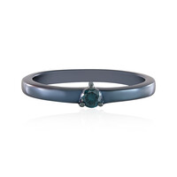 Anello in argento con Diamante Blu I2