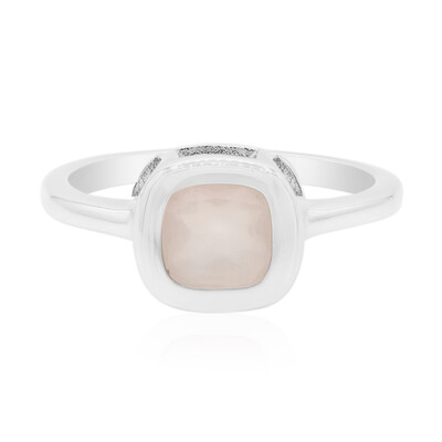 Anello in argento con Quarzo Rosa