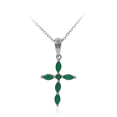 Collana in oro con Smeraldo Zambia AAA