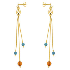 Orecchini in argento con Ambra Baltica