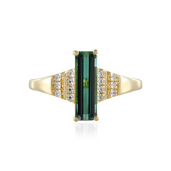 Anello in argento con Tormalina Verde di Benedito