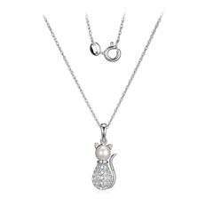 Collana in argento con Perla di Acqua Dolce
