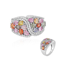 Anello in argento con Zaffiro Fancy