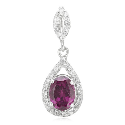 Ciondolo in argento con Granato Magenta
