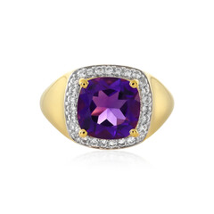 Anello in argento con Ametista Zambiana