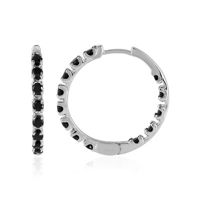 Orecchini in argento con Spinello Nero