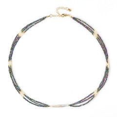 Collana in argento con Perla d'Acqua Dolce Bianca