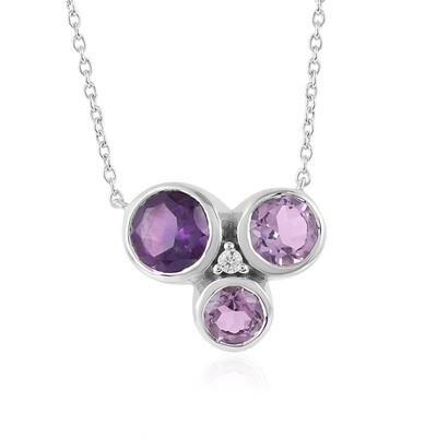 Collana in argento con Ametista Zambiana (KM by Juwelo)