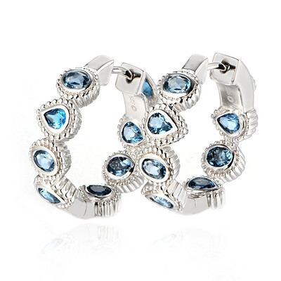 Orecchini in argento con Topazio Blu Londra (Dallas Prince Designs)