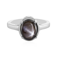 Anello in argento con Zaffiro Stellato Nero
