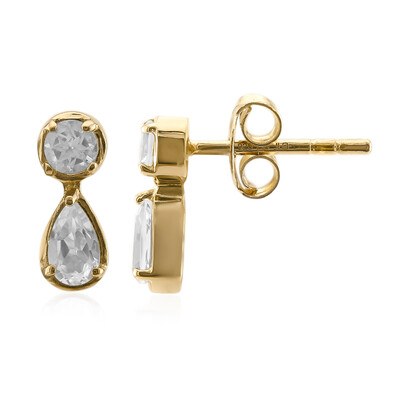 Orecchini in argento con Topazio Bianco
