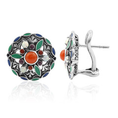 Orecchini in argento con Giadeite Rossa