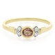 Anello placcato in oro con Zaffiro Padparadscha