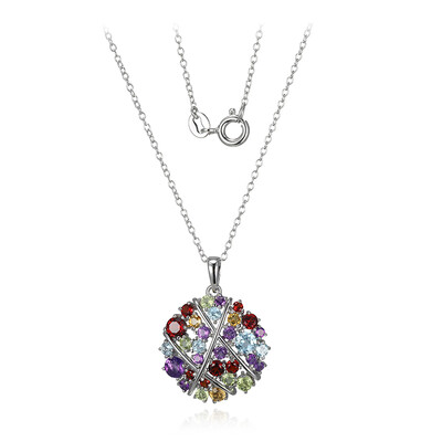 Collana in argento con Granato Mozambico
